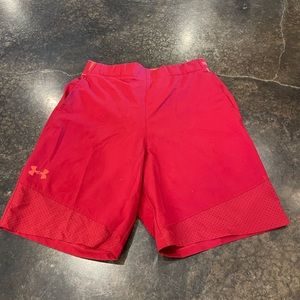 Boys Red Under Armour Shorts